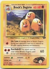 Brock's Dugtrio Rare Gym Challenge G2 Fighting Unlimited 022/132 2000 LP
