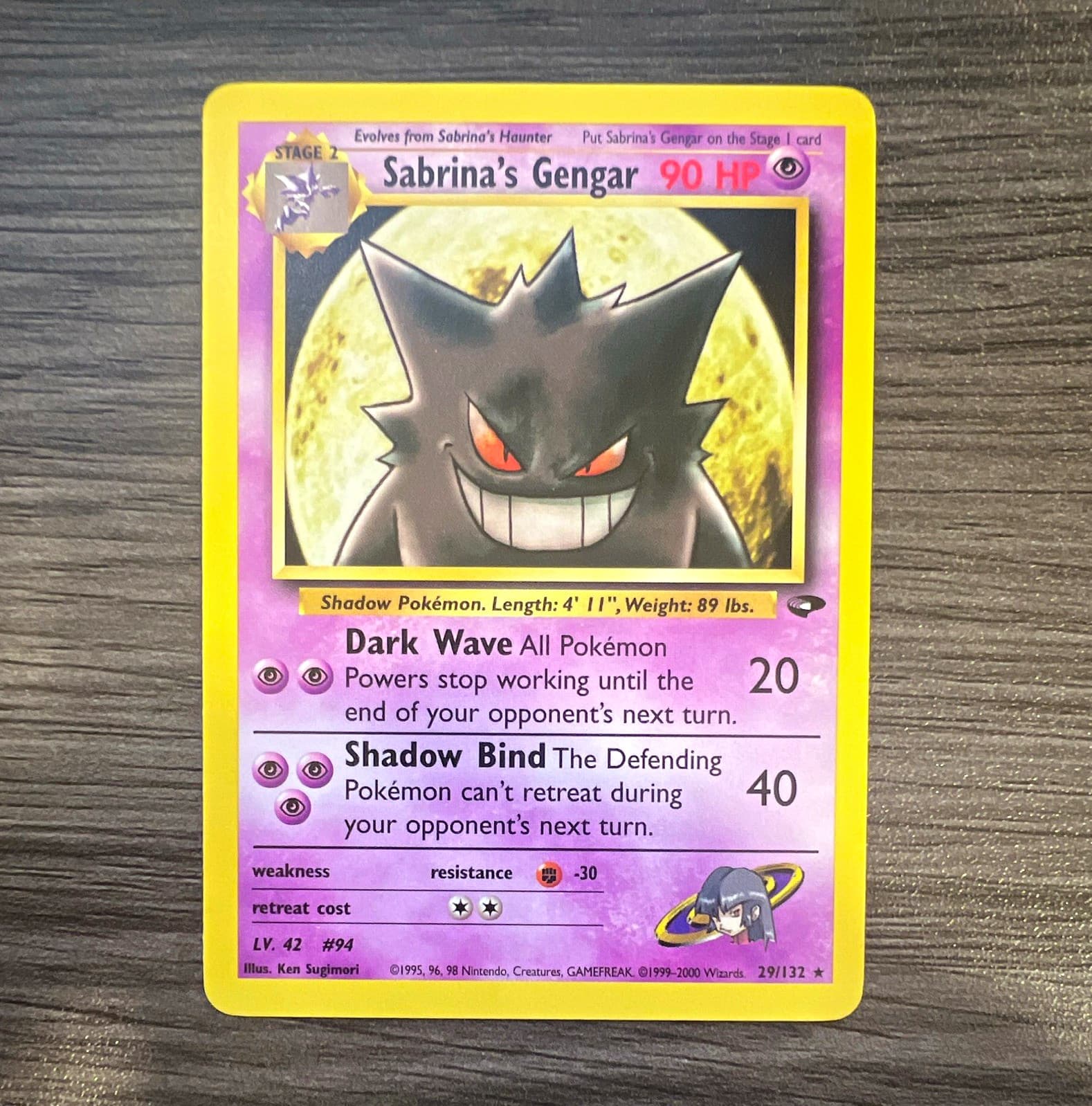 Sabrina's Gengar 29/132 Gym Challenge Rare English NEAR MINT