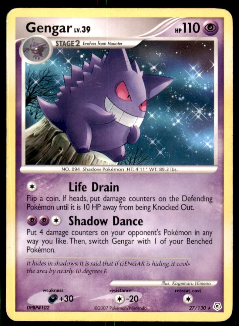 2007 Pokemon Diamond and Pearl Gengar Rare #27/130