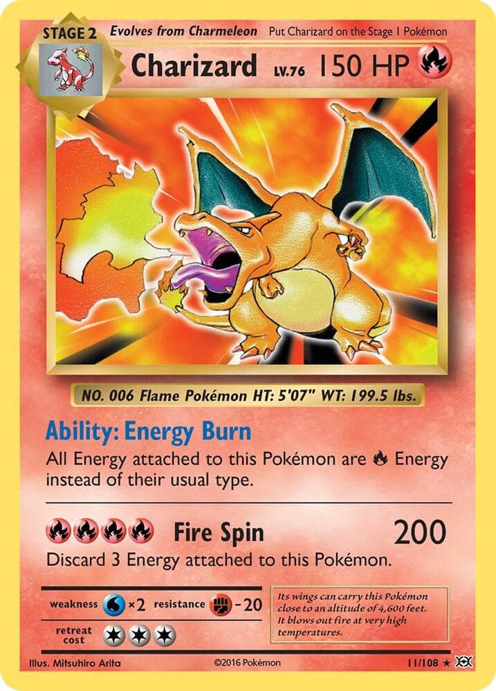 XY Evolutions Charizard — XY - Evolutions, complete card face