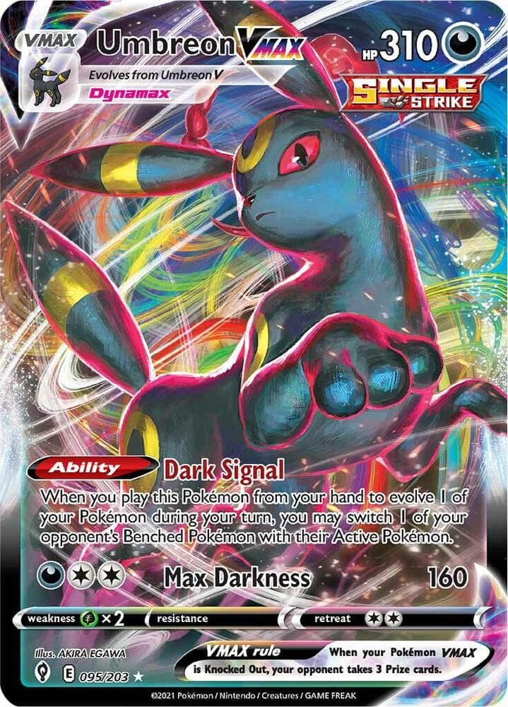 Umbreon VMAX #095/203 — SWSH07: Evolving Skies, complete card face