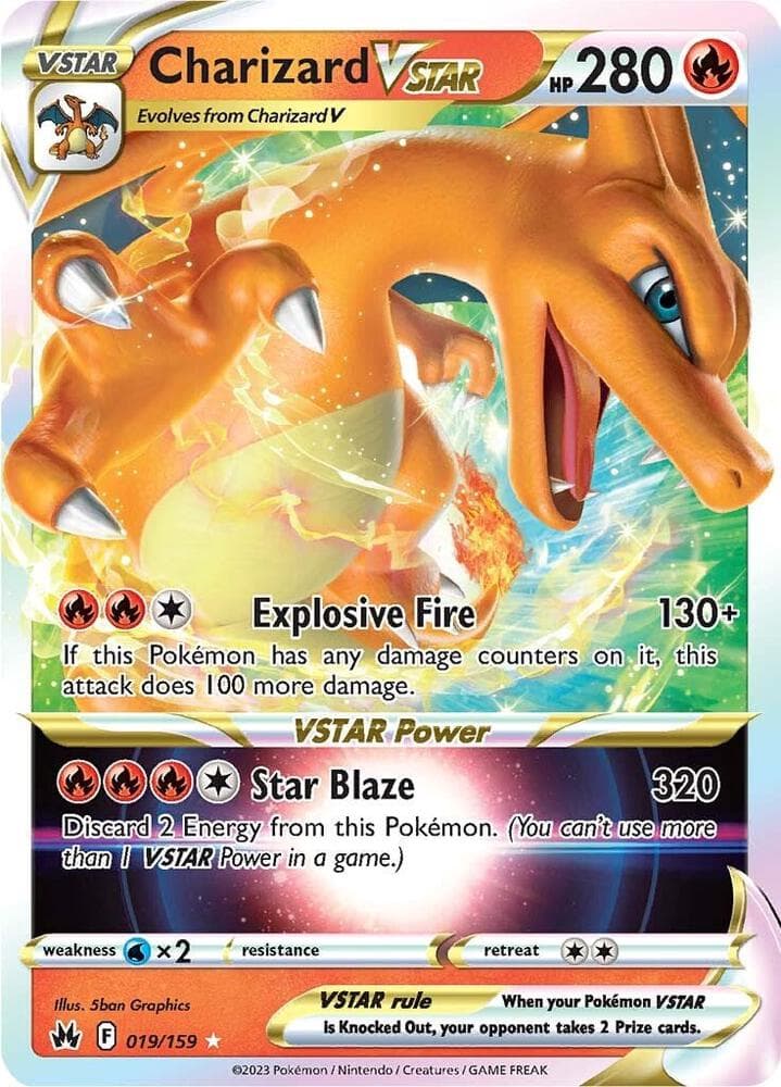 Charizard VSTAR 019/159 (main set) — SWSH: Crown Zenith, complete card face