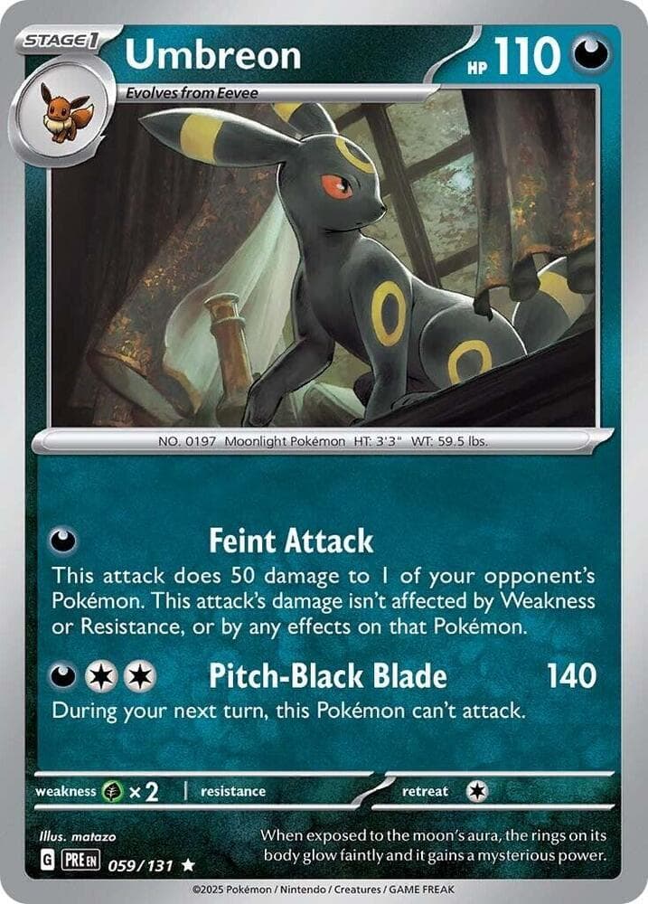Umbreon 059/131 — SV: Prismatic Evolutions, complete card face