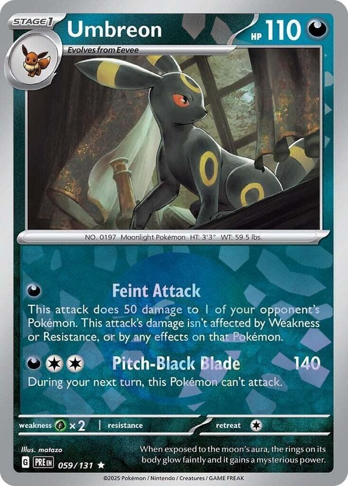 Umbreon 059/131 (Poke Ball Pattern) — SV: Prismatic Evolutions, complete card face