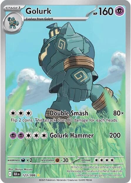 Golurk #123/086 (Black Bolt) — SV: Black Bolt, complete card face