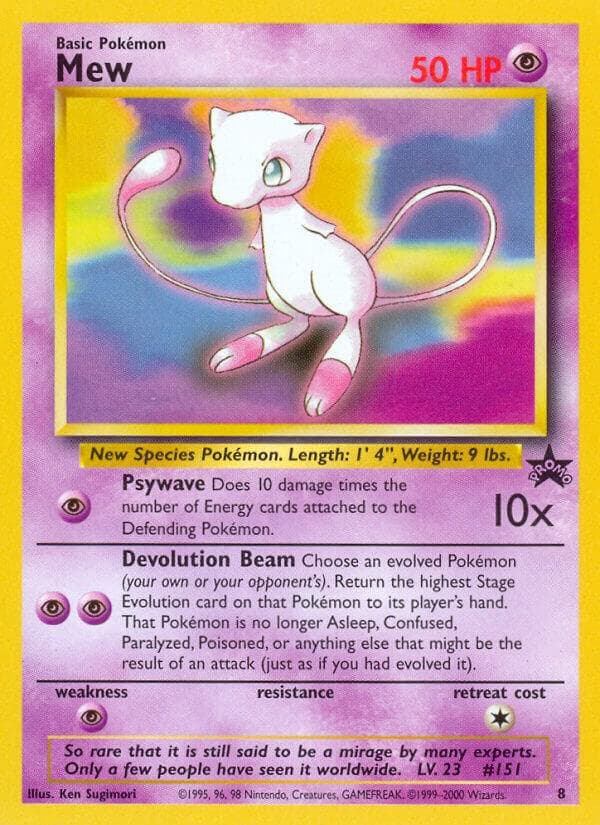 Mew #8 (Wizards Black Star promo) — WoTC Promo, complete card face