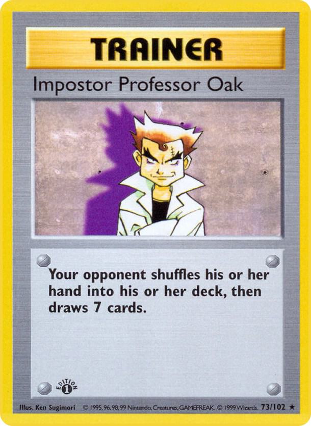 Impostor Professor Oak - Base Set (Shadowless)