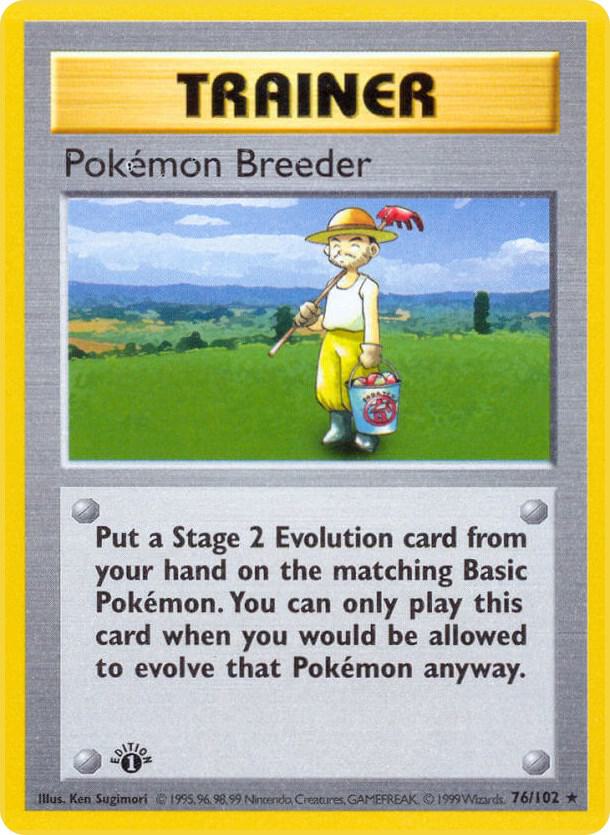 Pokemon Breeder - Base Set (Shadowless)
