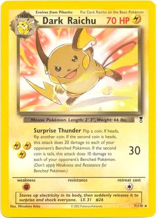Dark Raichu (WotC Legendary Collection)