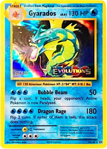 Gyarados - 34/108 (Prerelease) [Staff] - XY Promos