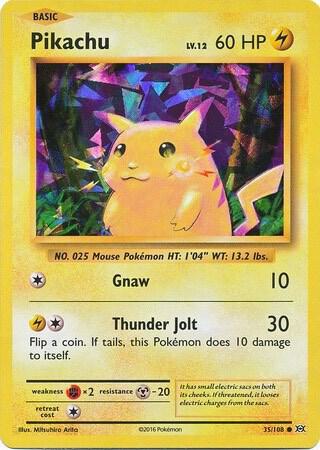 Pikachu - 35/108 (Cracked Ice Holo) - Deck Exclusives