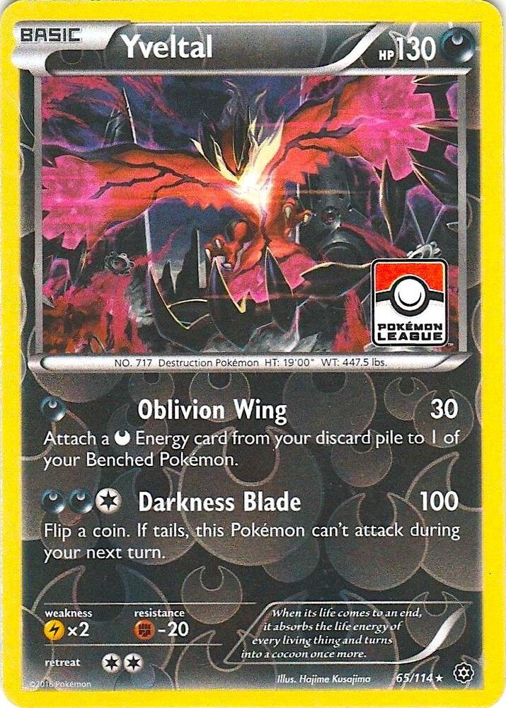 Yveltal - 65/114 (Pokemon League) - League & Championship Cards