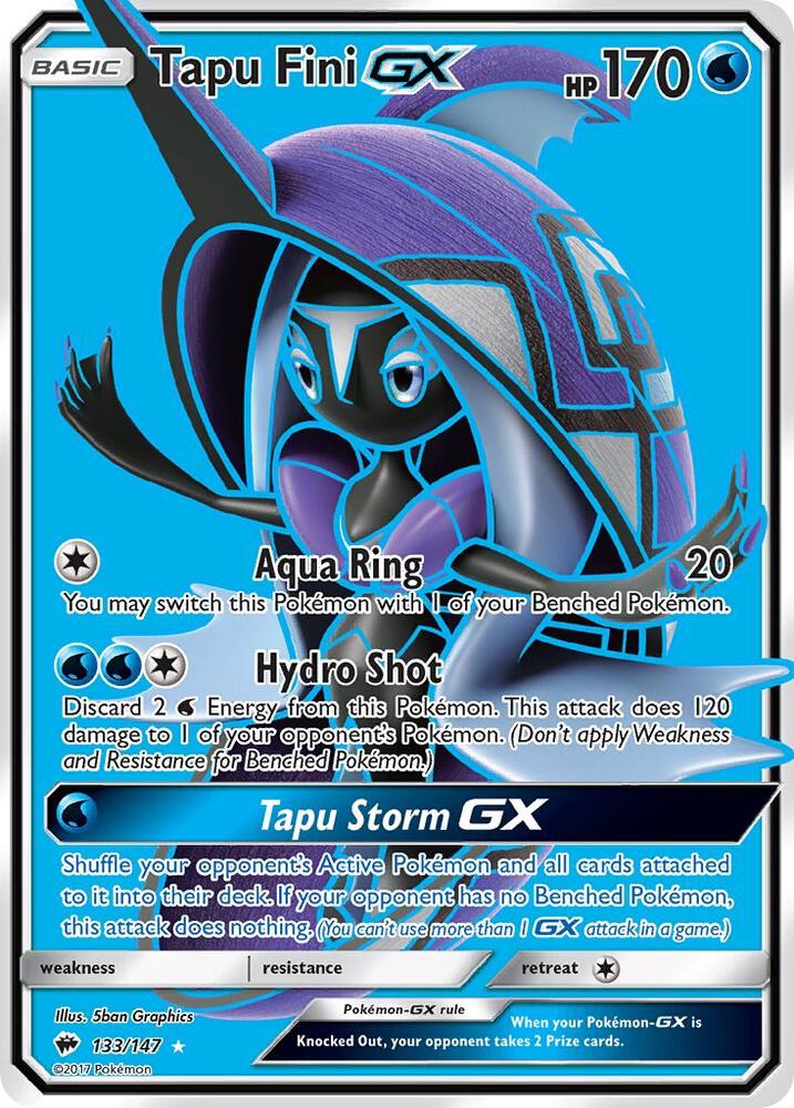 Tapu Fini GX (Full Art) - SM - Burning Shadows
