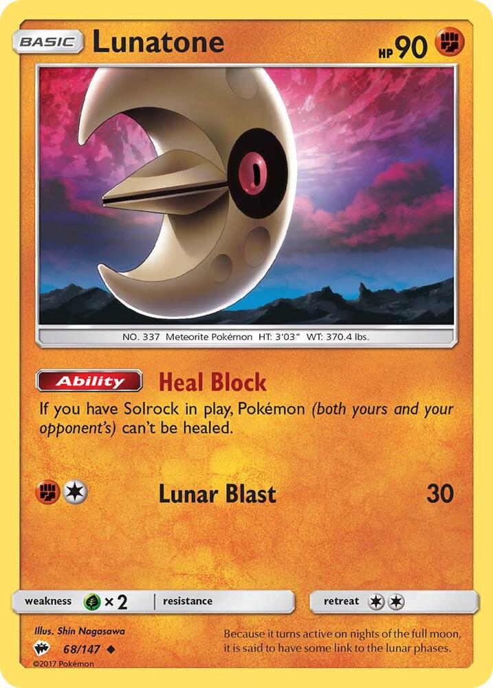 Lunatone - SM - Burning Shadows