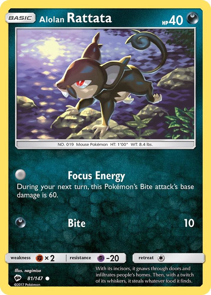 Alolan Rattata - SM - Burning Shadows