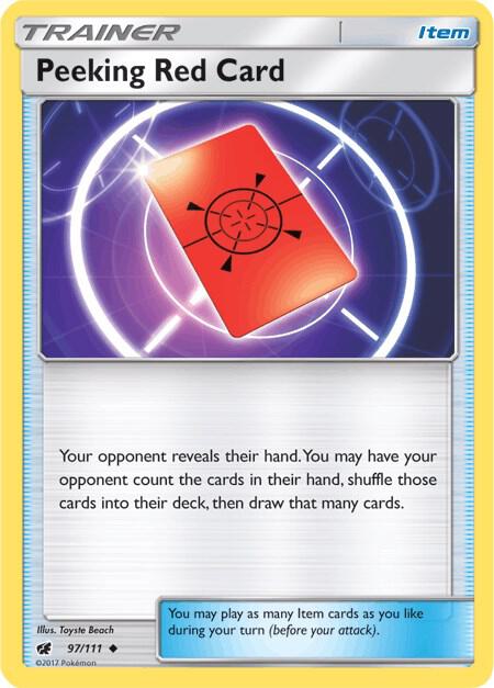 Peeking Red Card - SM - Crimson Invasion