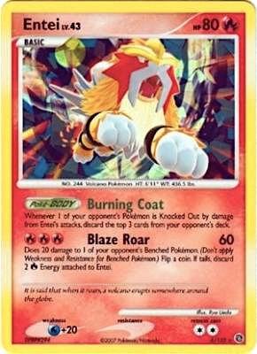 Entei - 4/132 (Cracked Ice Holo) - Miscellaneous Cards & Products