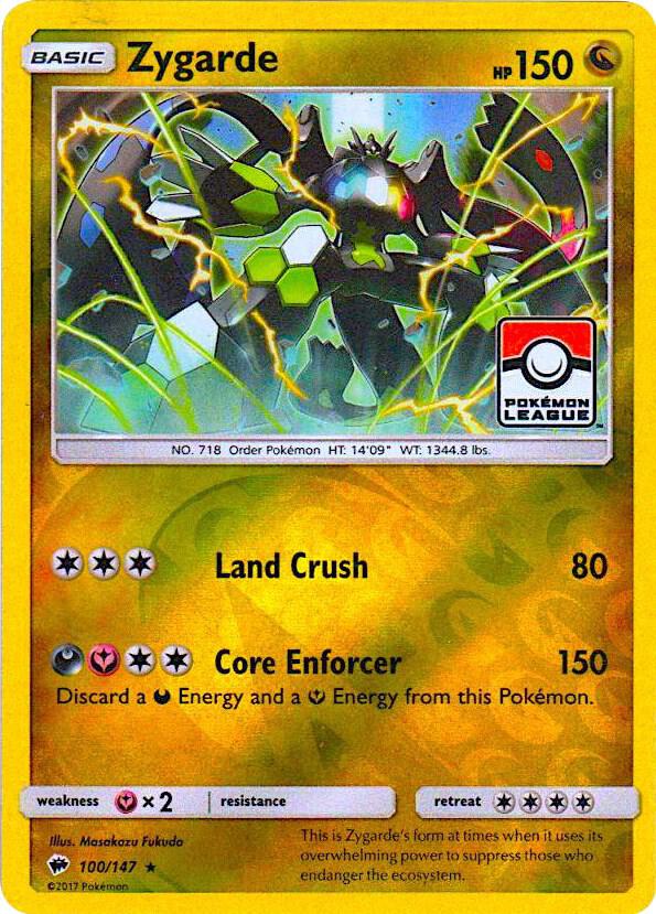 Zygarde - 100/147 (Pokemon League) - League & Championship Cards