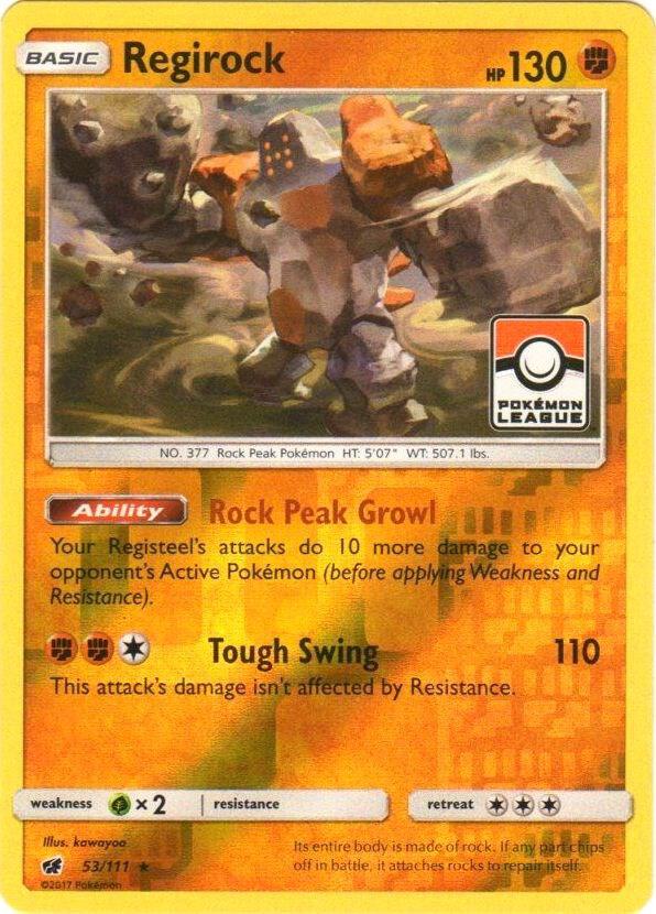 Regirock - 53/111 (Pokemon League) - League & Championship Cards