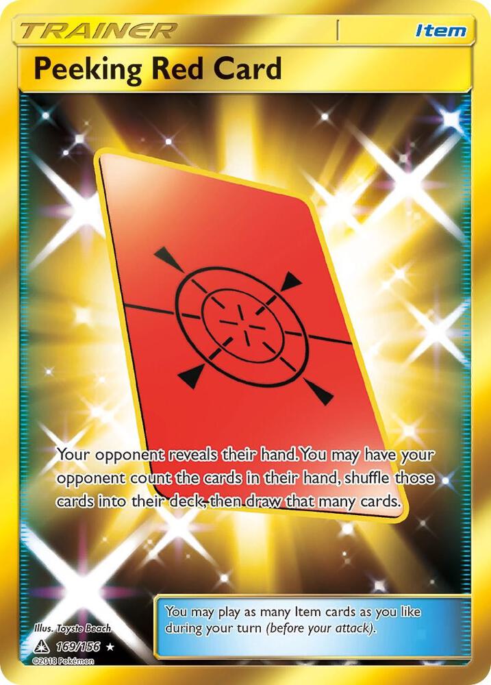 Peeking Red Card (Secret Rare) - SM - Ultra Prism