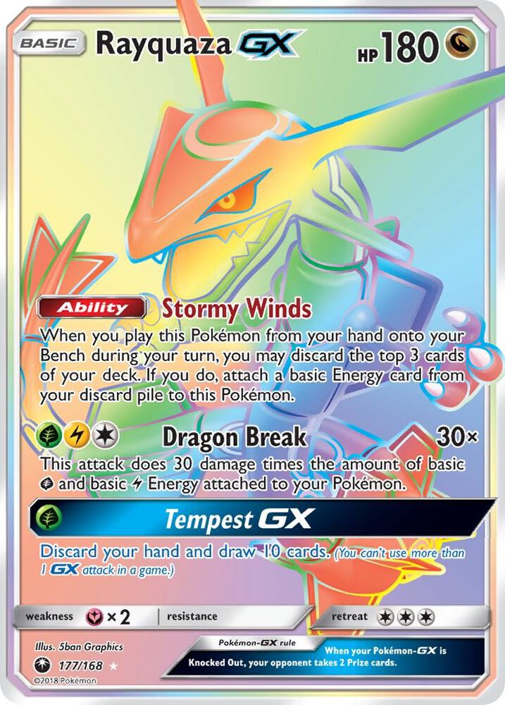 Rayquaza GX (Secret) - SM - Celestial Storm