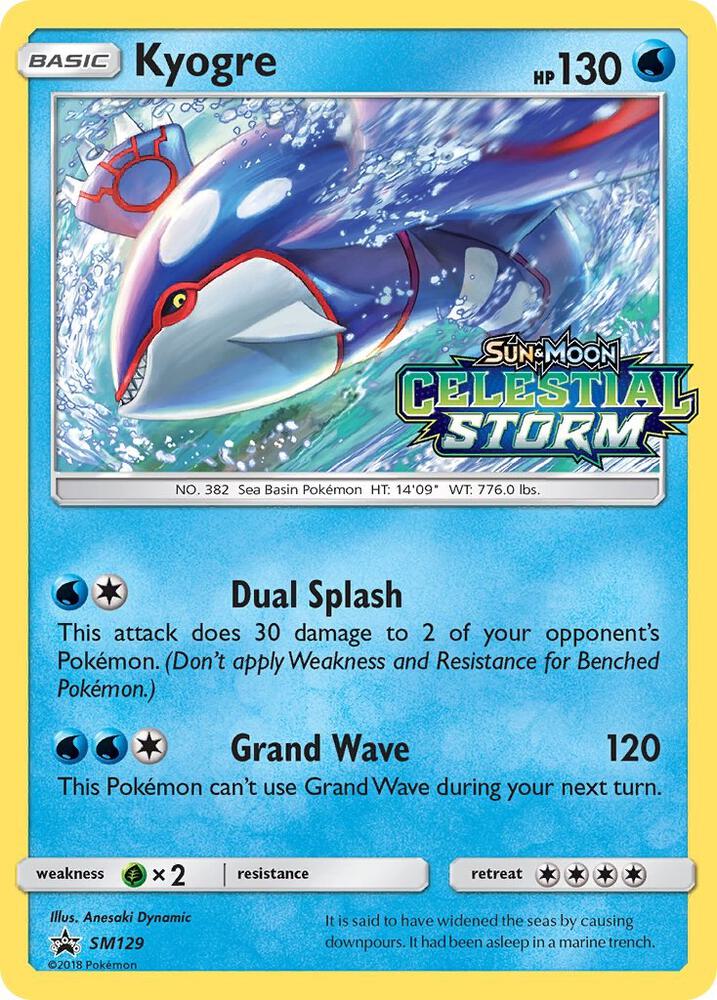 Kyogre - SM129 (Prerelease) - SM Promos