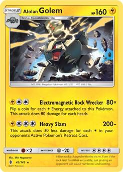 Alolan Golem - 42/145 (Cosmos Holo) - Blister Exclusives