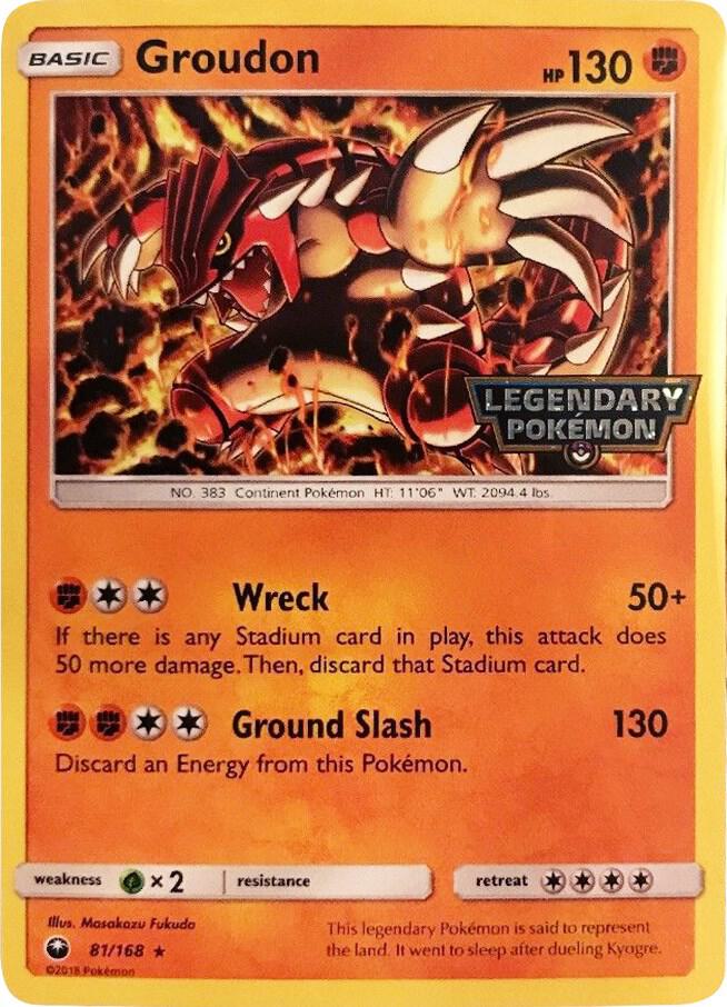 Groudon - 81/168 (Cosmos Holo) (Gamestop Promo) - Miscellaneous Cards & Products