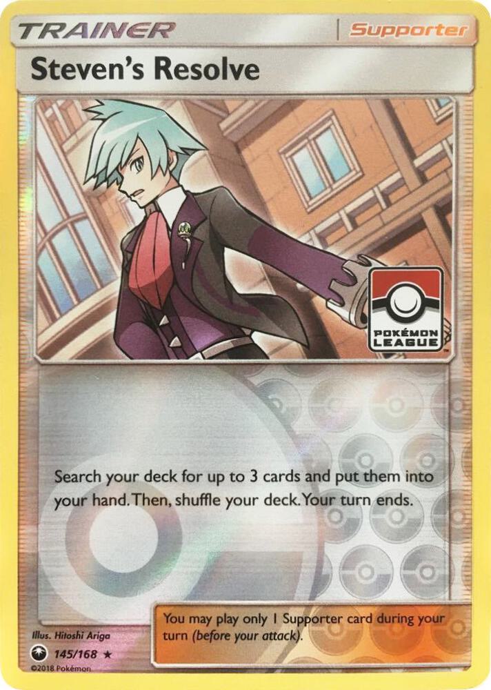 Steven's Resolve - 145/168 (Pokemon League) - League & Championship Cards
