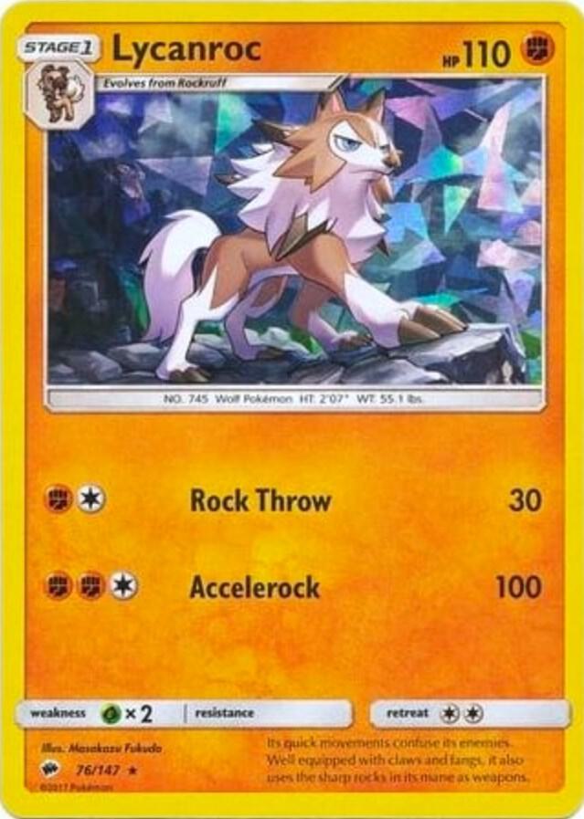 Lycanroc (Cracked Ice Holo)