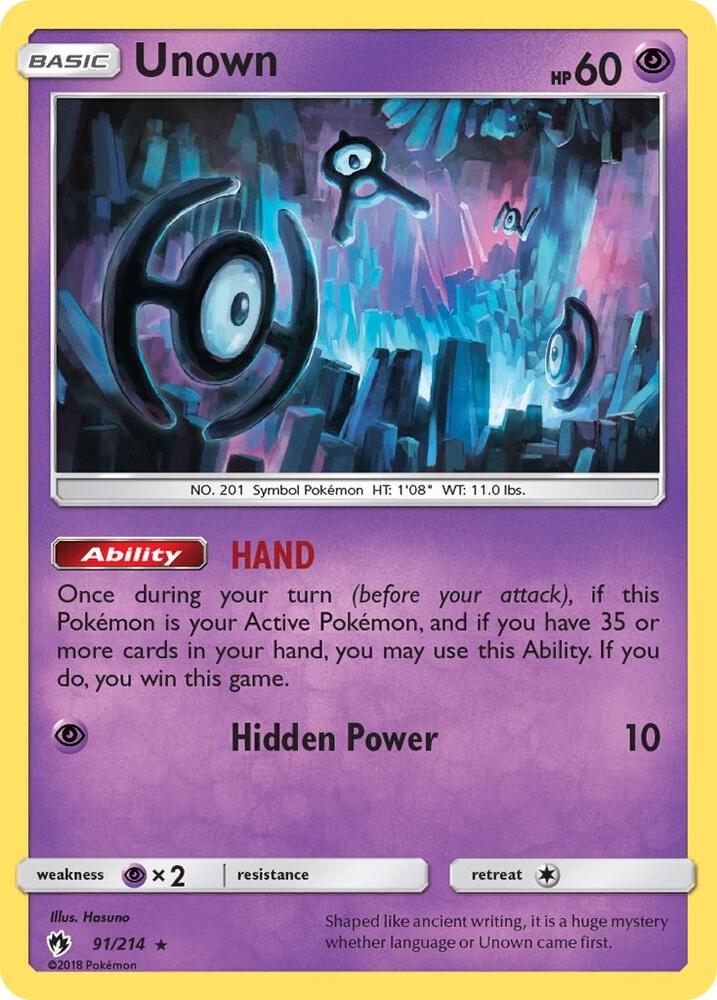 Unown - SM - Lost Thunder
