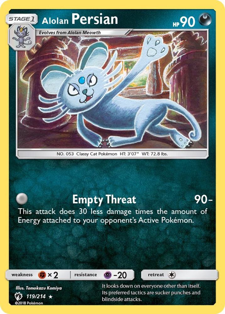 Alolan Persian - SM - Lost Thunder