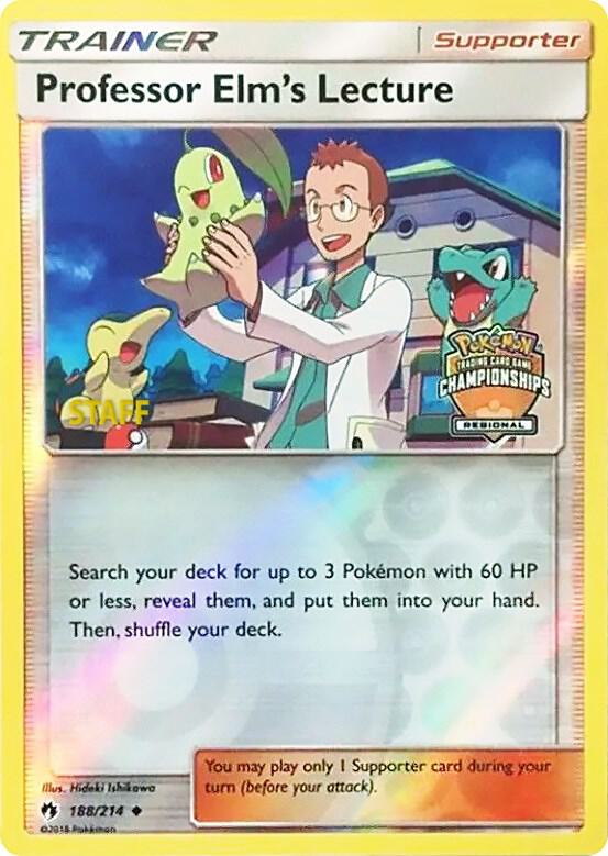 Professor Elm's Lecture - 188/214 (Regional Championships) [Staff] - League & Championship Cards