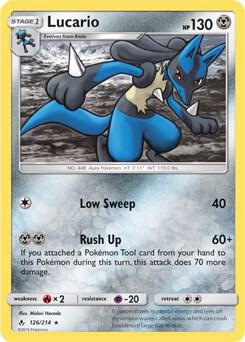 Lucario - 126/214 (SM Unbroken Bonds) - Deck Exclusives