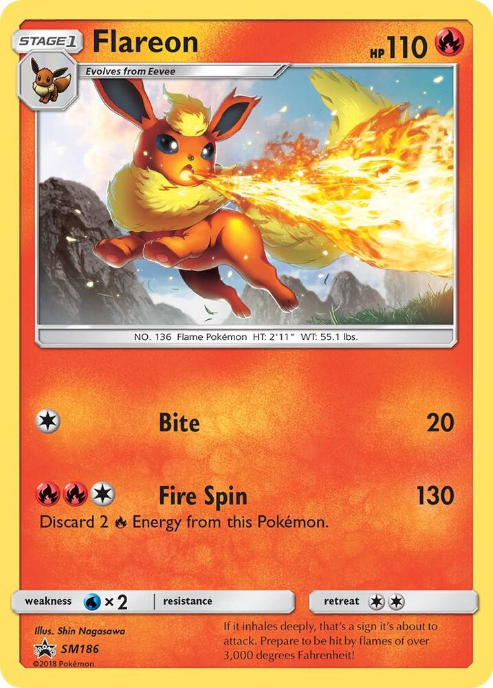 Flareon - SM186 (Let's Play, Eevee!) - SM Promos