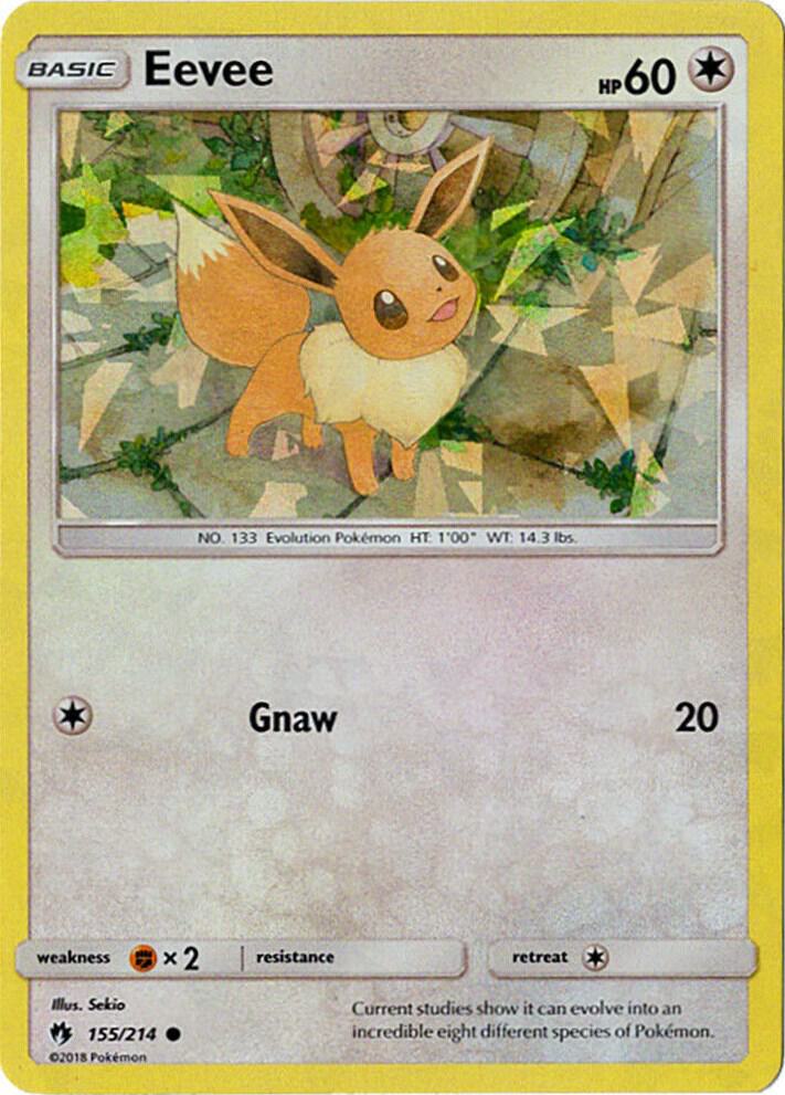 Eevee - 155/214 (Let's Play, Eevee!) (Cracked Ice Holo) - Deck Exclusives
