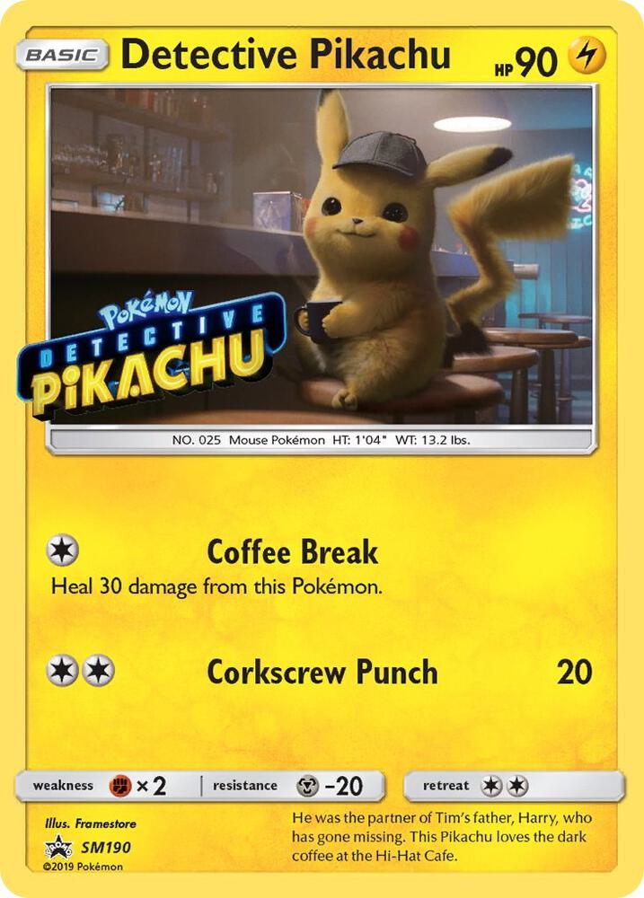 Detective Pikachu - SM190 (Stamped) - SM Promos