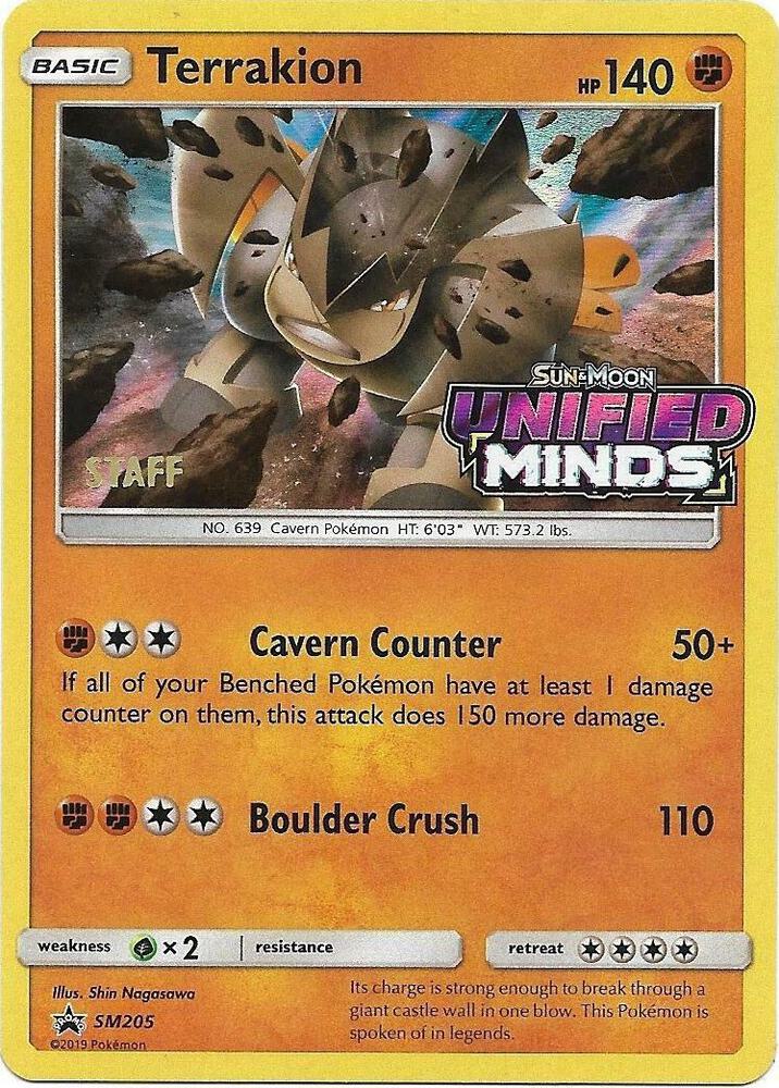 Terrakion - SM205 (Prerelease) [Staff] - SM Promos