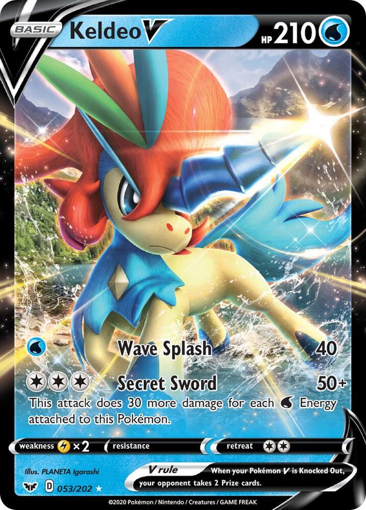 Keldeo V - SWSH01: Sword & Shield Base Set