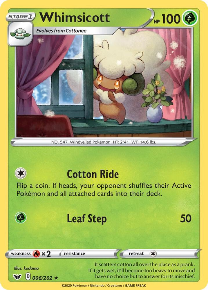 Whimsicott - SWSH01: Sword & Shield Base Set