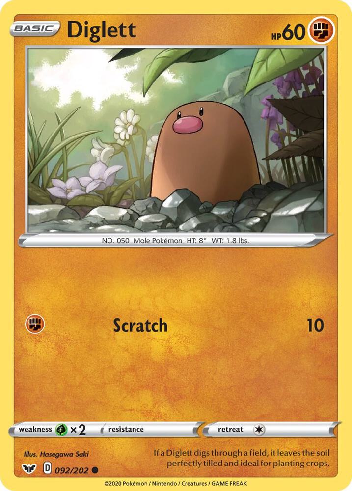 Diglett - SWSH01: Sword & Shield Base Set