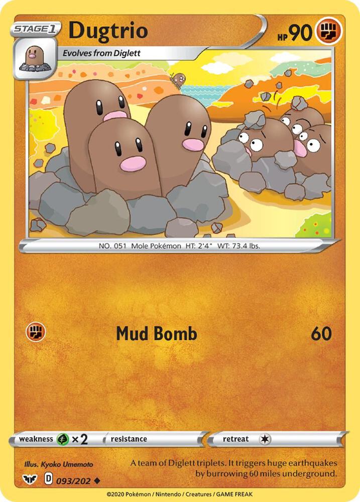 Dugtrio - SWSH01: Sword & Shield Base Set