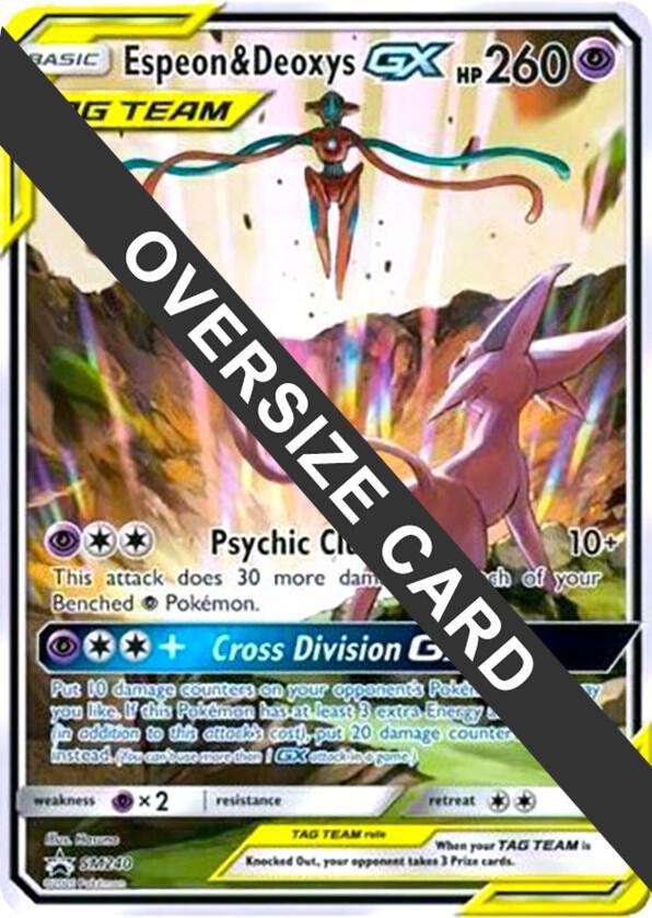 Espeon & Deoxys GX Oversized - SM240 (SM Black Star Promo) - Jumbo Cards