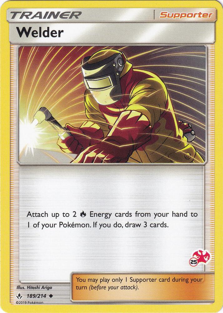 Welder - 189/214 (#25 Charizard Stamped) - Battle Academy