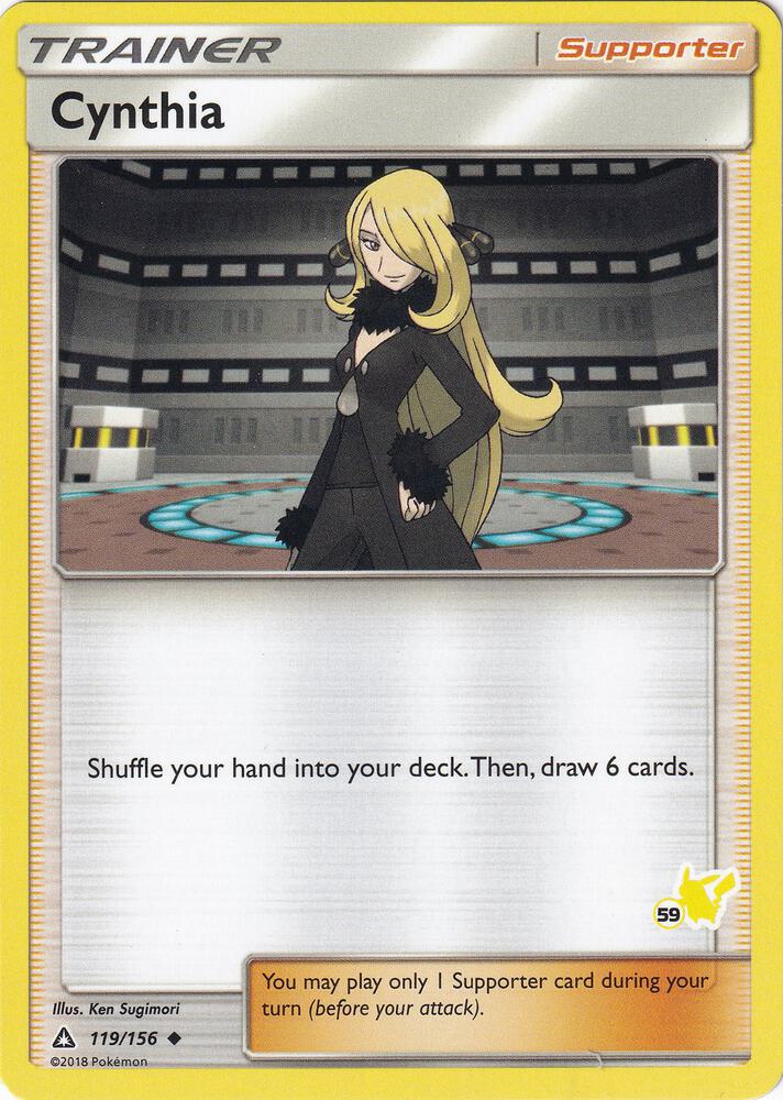 Cynthia - 119/156 (#59 Pikachu Stamped) - Battle Academy