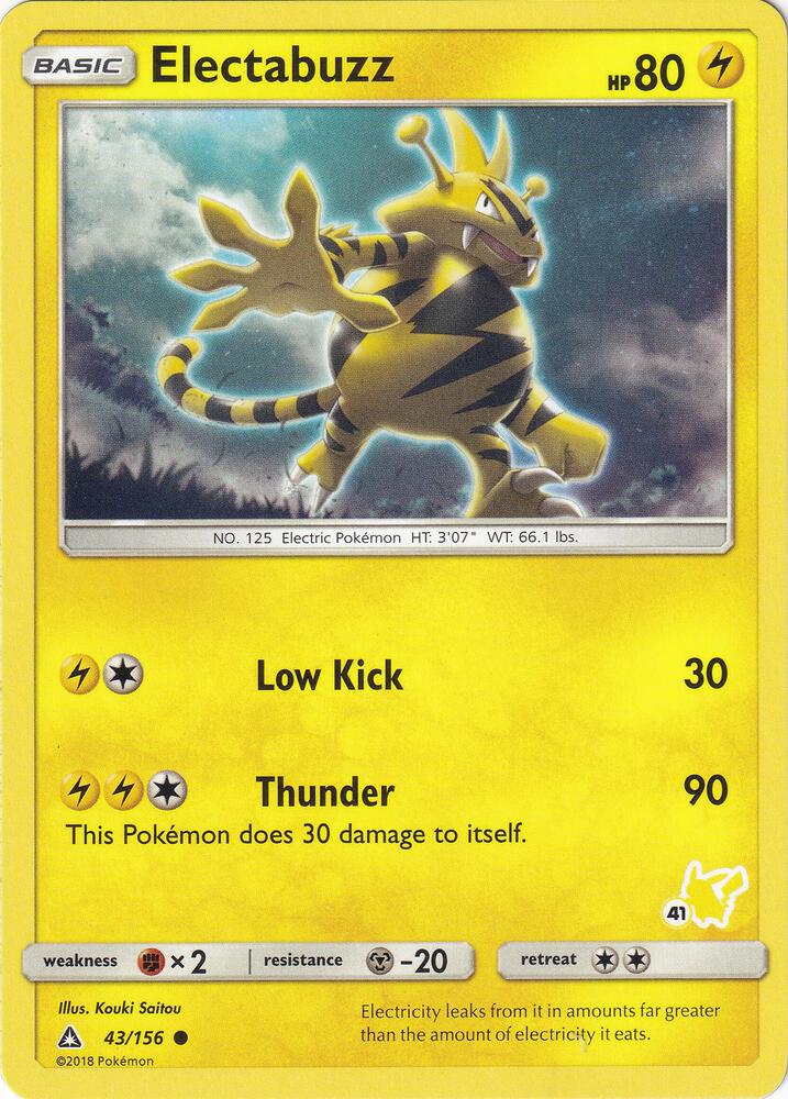 Electabuzz (#41 Pikachu Stamped)