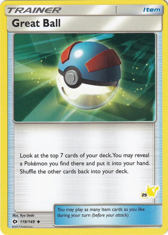 Great Ball - 119/149 (#29 Pikachu Stamped) - Battle Academy