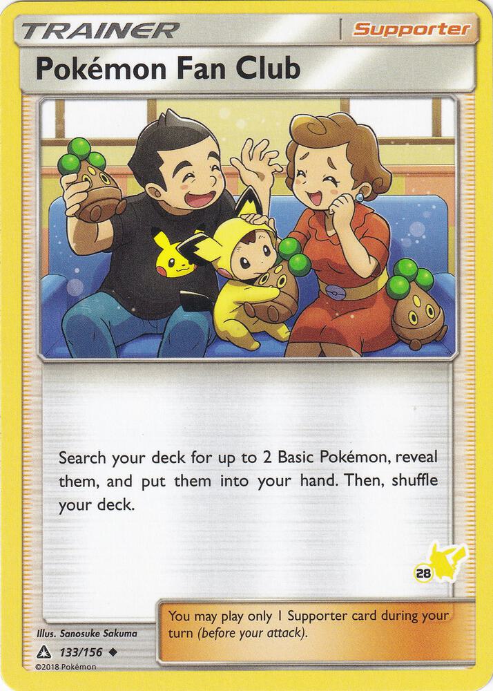 Pokemon Fan Club - 133/156 (#28 Pikachu Stamped) - Battle Academy