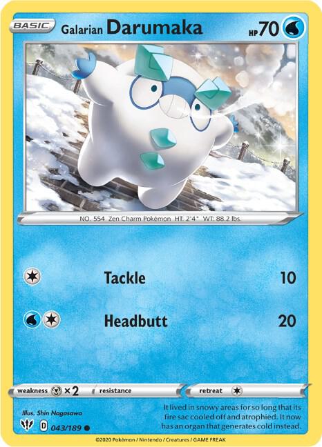Galarian Darumaka - SWSH03: Darkness Ablaze
