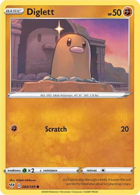 Diglett - SWSH03: Darkness Ablaze